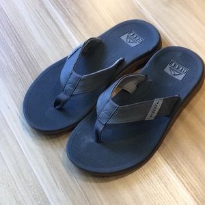 NEW Reef Size 8 Gray and Brown Flip-Flops